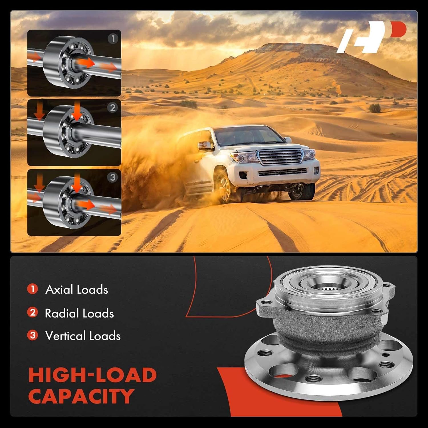 A-Premium Rear Wheel Bearing and Hub Assembly Compatible with Mercedes-Benz - 2003-2019 - E500, CLS500, E350, S550, S600, CLK63 AMG, S63 AMG, CL63 AMG, S400, C63 AMG, E550