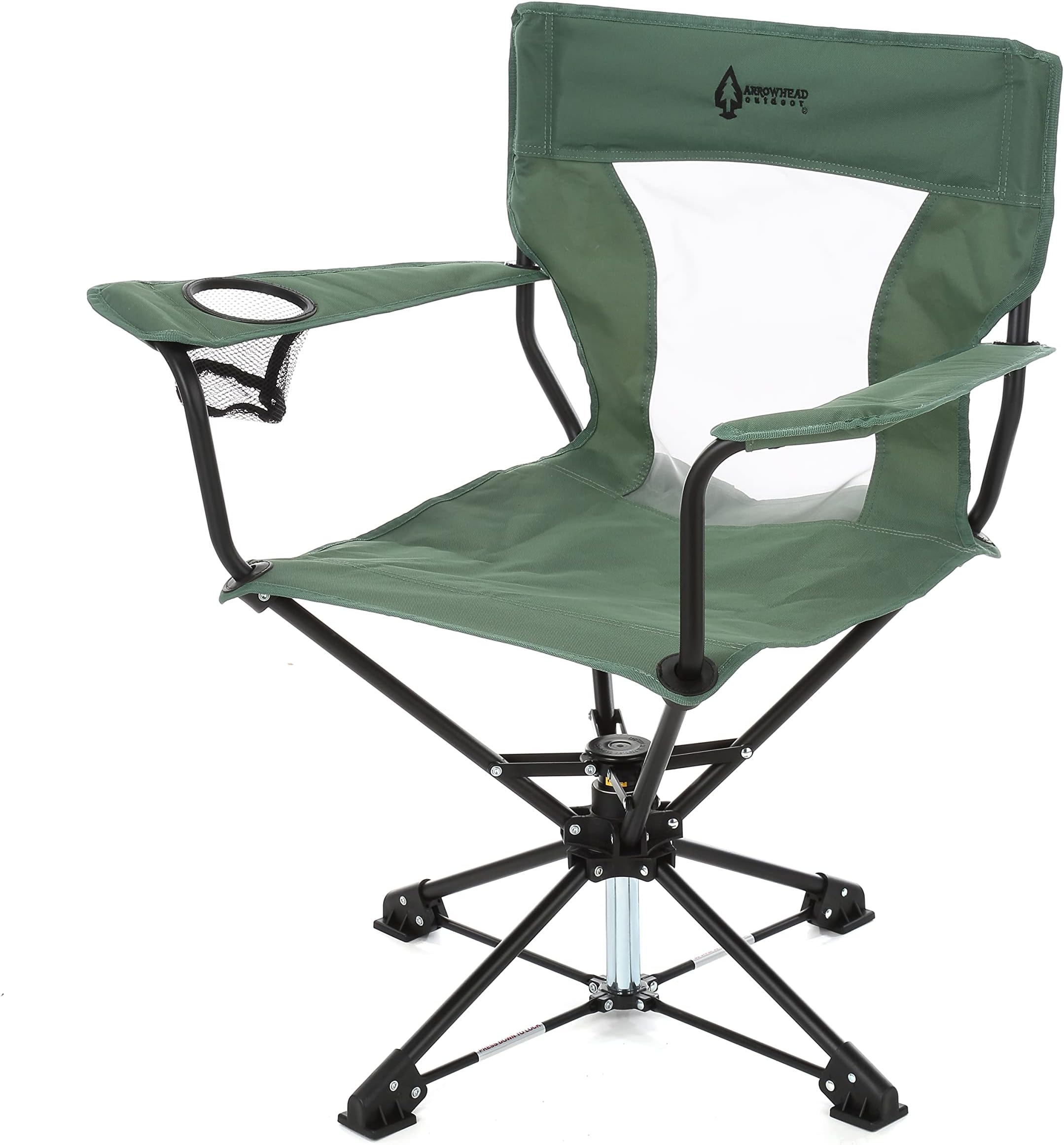 360° Degree Swivel Hunting Chair Stool Seat, Perfect for Blinds, No Sink Feet, Supports up to 450lbs, Carrying Case, Steel Frame, Fishing, High-Grade 600D Canvas, USA-Based Support