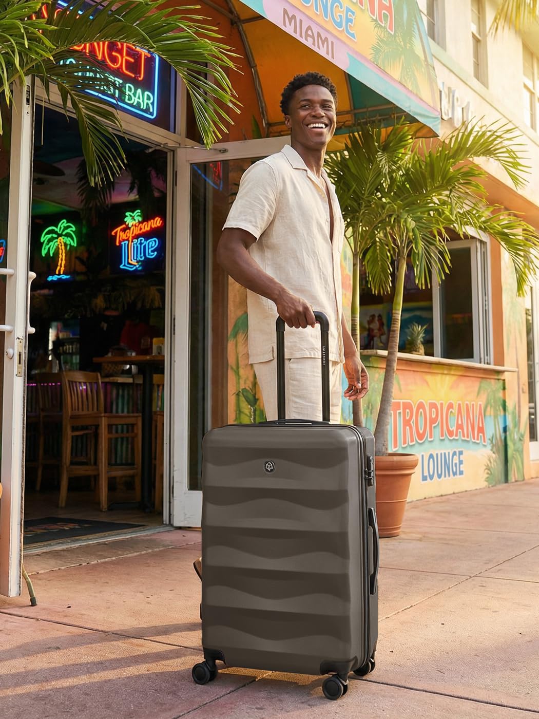 Smartbox Hartschalen Check-in Koffer für Damen & Herren | Mittelgroßer M Trolley 43 x 27 x 65 cm aus hochwertigem & robustem ABS-Material | 4-Doppelrollen & Zahlenschloss | leichte 3 kg (Edition 03)
