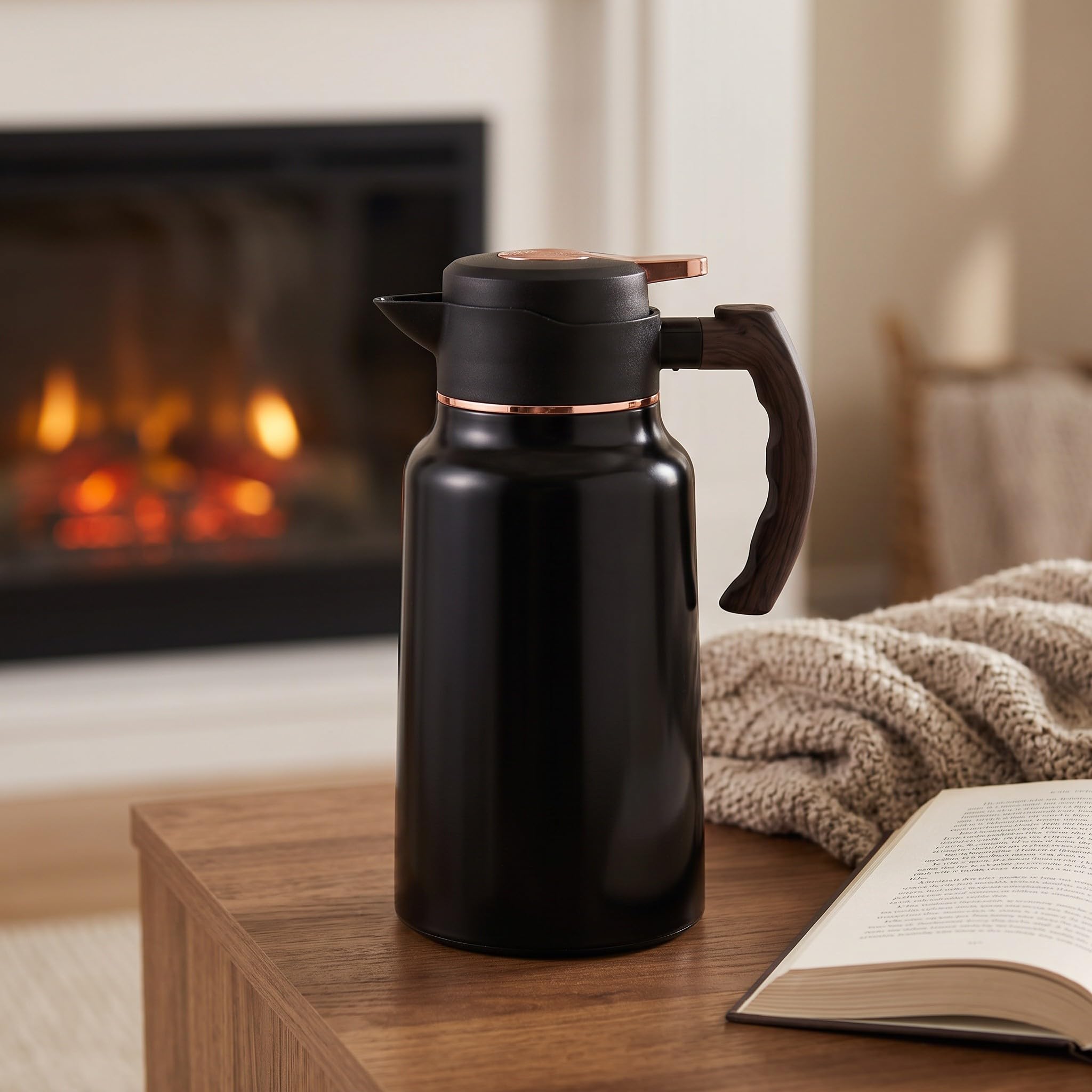 Toddmomy Caraffa termica isolata per caffè, 2 litri/70 once, a doppia parete.