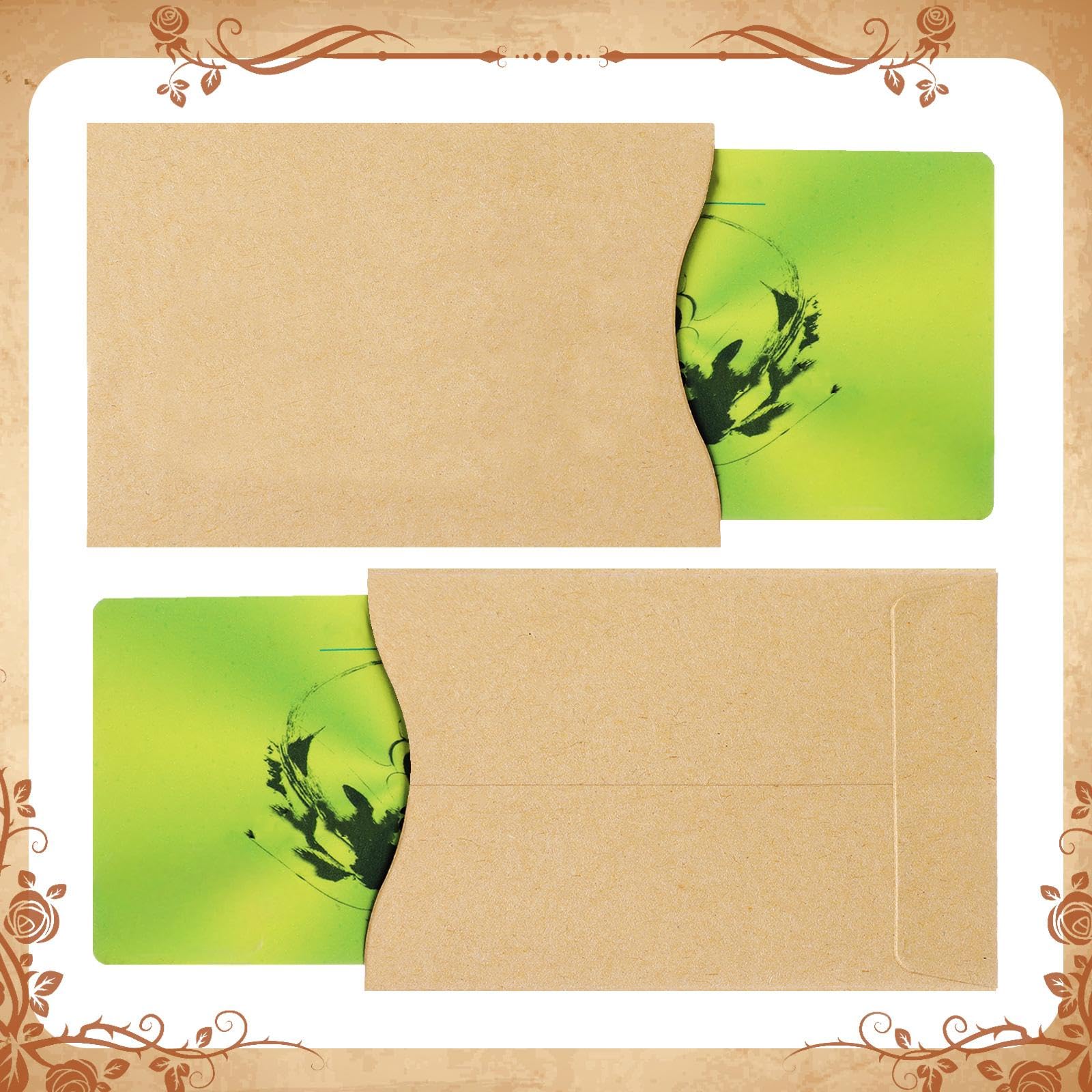 Glenmal 1200pcs Gift Card Sleeve Holders 3.5" X 2.4" Blank Hotel Key ID - View #3