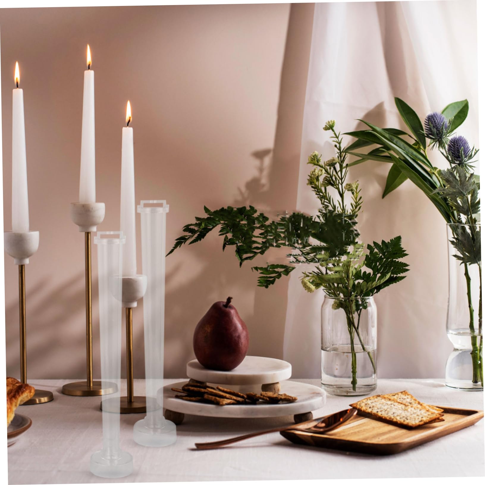 Juego de 2 Moldes para Velas Moldes Cónicos de Plástico para Velas Coloridas para Ambientes Nocturnos Divertidos Y para Niños 2 Piezas