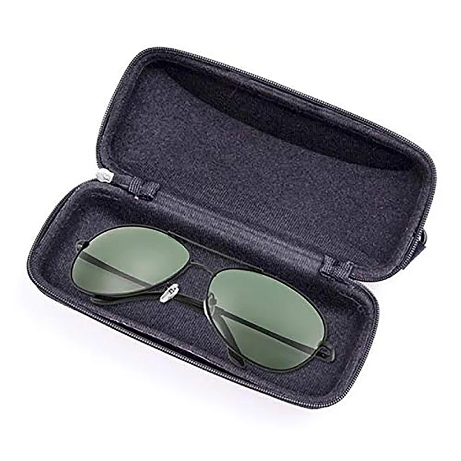 2 stücke Gläser Lagerung Box Brillen Fällen Abdeckung Reise Sonnenbrille Fall for Frauen Gläser Box Mit Lanyard Zipper Brillen Fällen for Männer FüR Damen