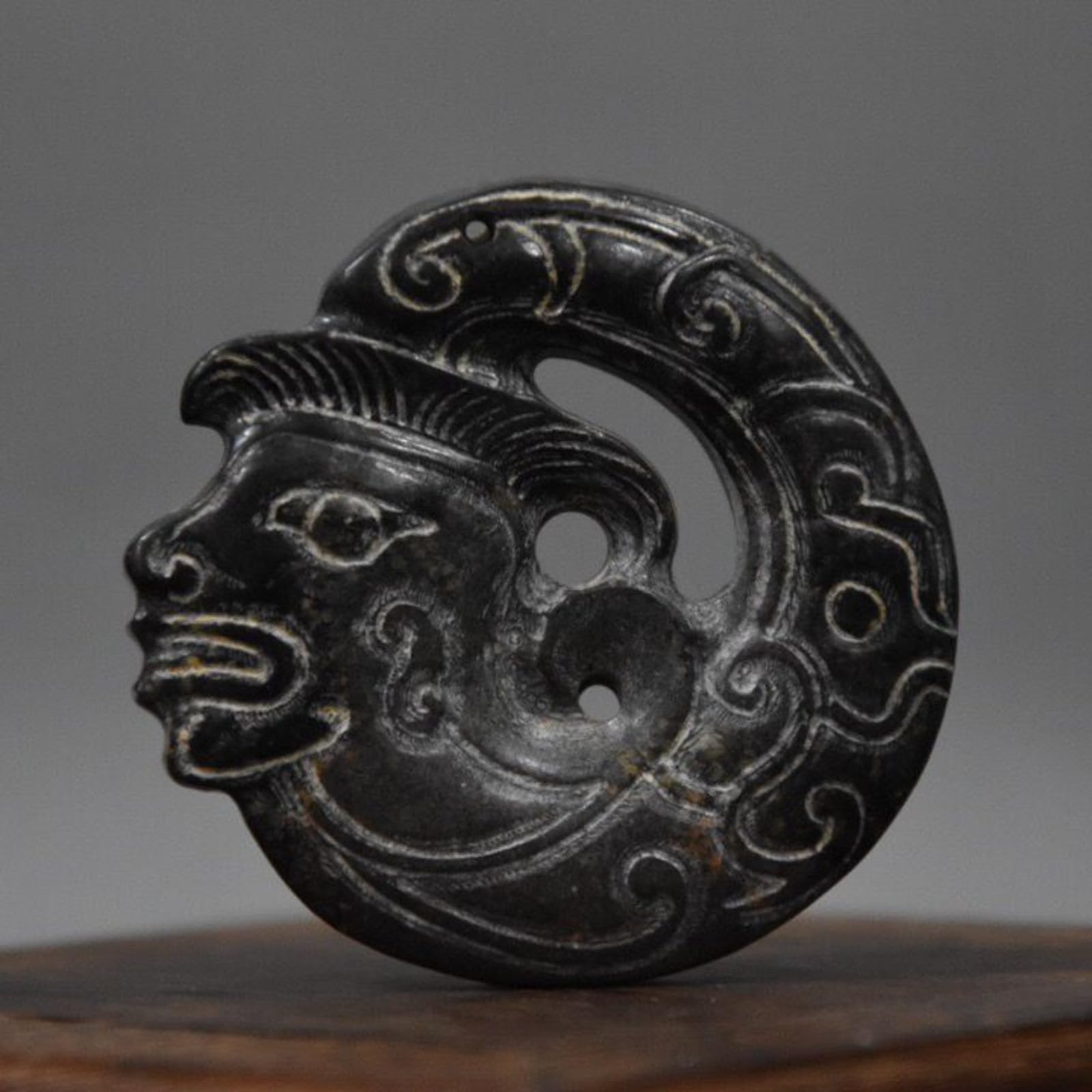 Météorite Hongshan en fer ornement magnétique de 6 cm pour décoration de bureau zen