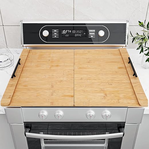 Compare EUBSWA Noodle Board Stove Cover, Bamboo Stove Top Cover with
