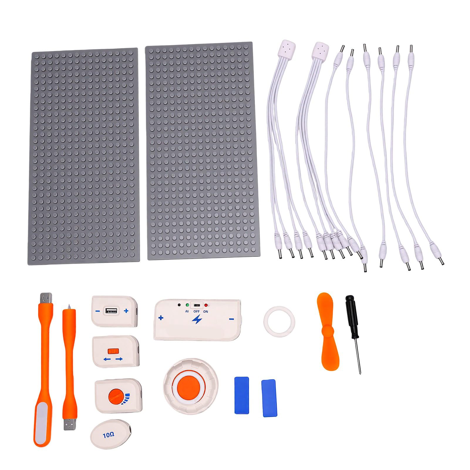 Generic Blocchi di Circuiti per Bambini Giocattoli Educativi STEM Controllo Vocale AI Kit di Esperimenti Interattivi Blocchi di Apprendimento in Plastica 12 Pezzi