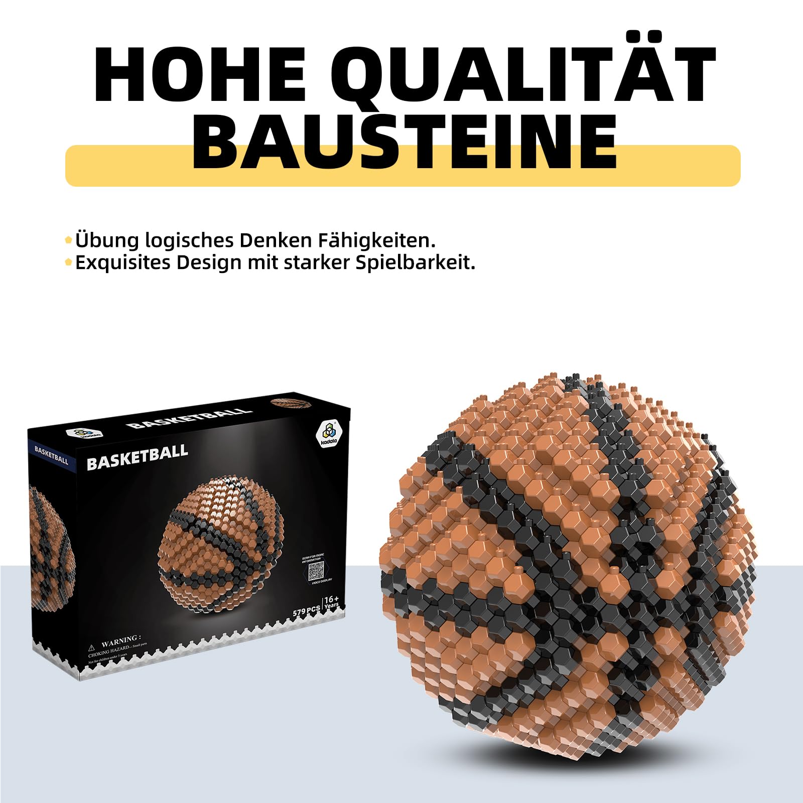 KADELE Juego de bloques de baloncesto, decoración de bloques STEM sofisticados para adultos, juguetes educativos en miniatura 3D para niños a partir de 16 años (579 piezas)