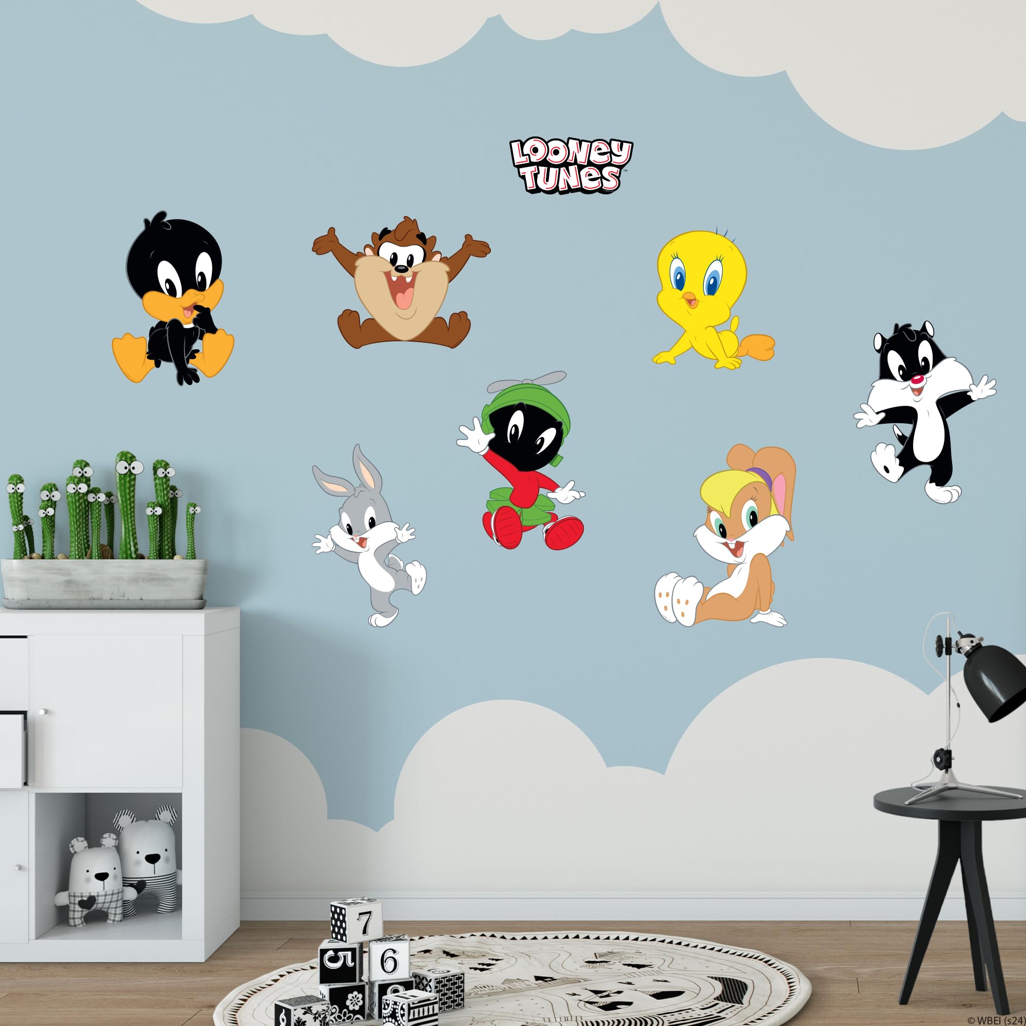 Looney Tunes - Adhesivo decorativo para pared (120 cm de ancho x 60 cm de alto)