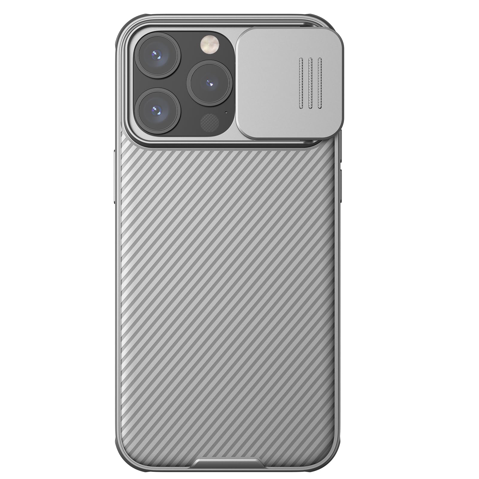 Coque iPhone 15 Pro Nillkin CamShield Pro finition Gris Titane - 8
