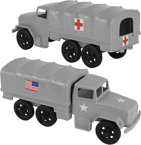 Miniatura 8 de TimMee - Camiones de plástico para hombre, color negro, M34 Deuce y media carga, fabricados en EE. UU