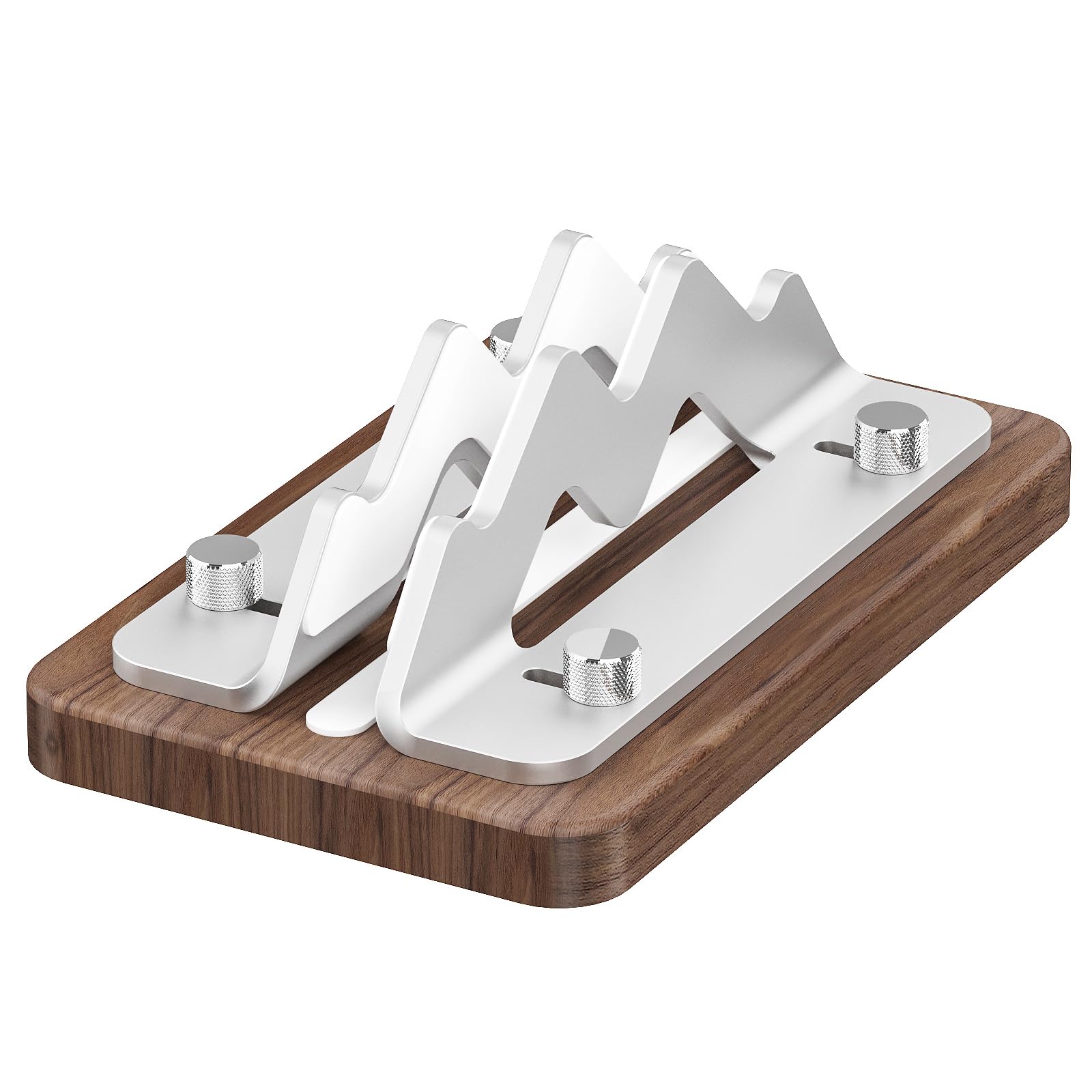 AODUKE Walnut Wooden MacBook Vertical Laptop Stand Dock Holder, Universal Note Book Upright base, Gaming Laptops bracket, Adjustable Slot Width(0.4-1.77inch) Single groove AJBK01M