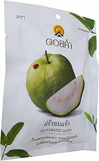 3 Packs of Dehydrated Guava, Made From Real Guava, Delicious Snack From Doi Kham Brand, Royal Project Product from Thailand. No Color and No Artificial Flavor Added. (40 g/ pack)