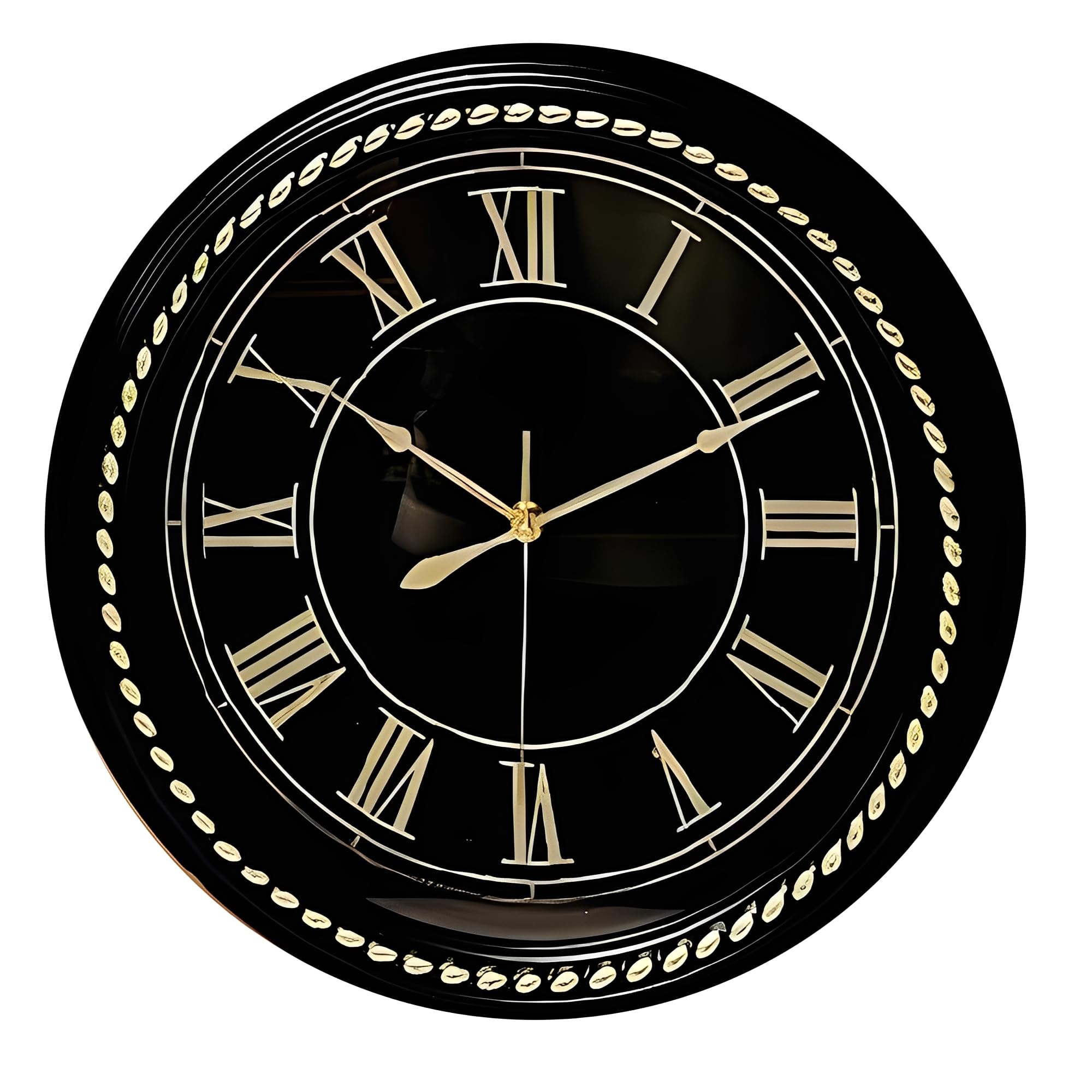 Horloge murale chiffres romains Ice Armor : style chic pour séjour