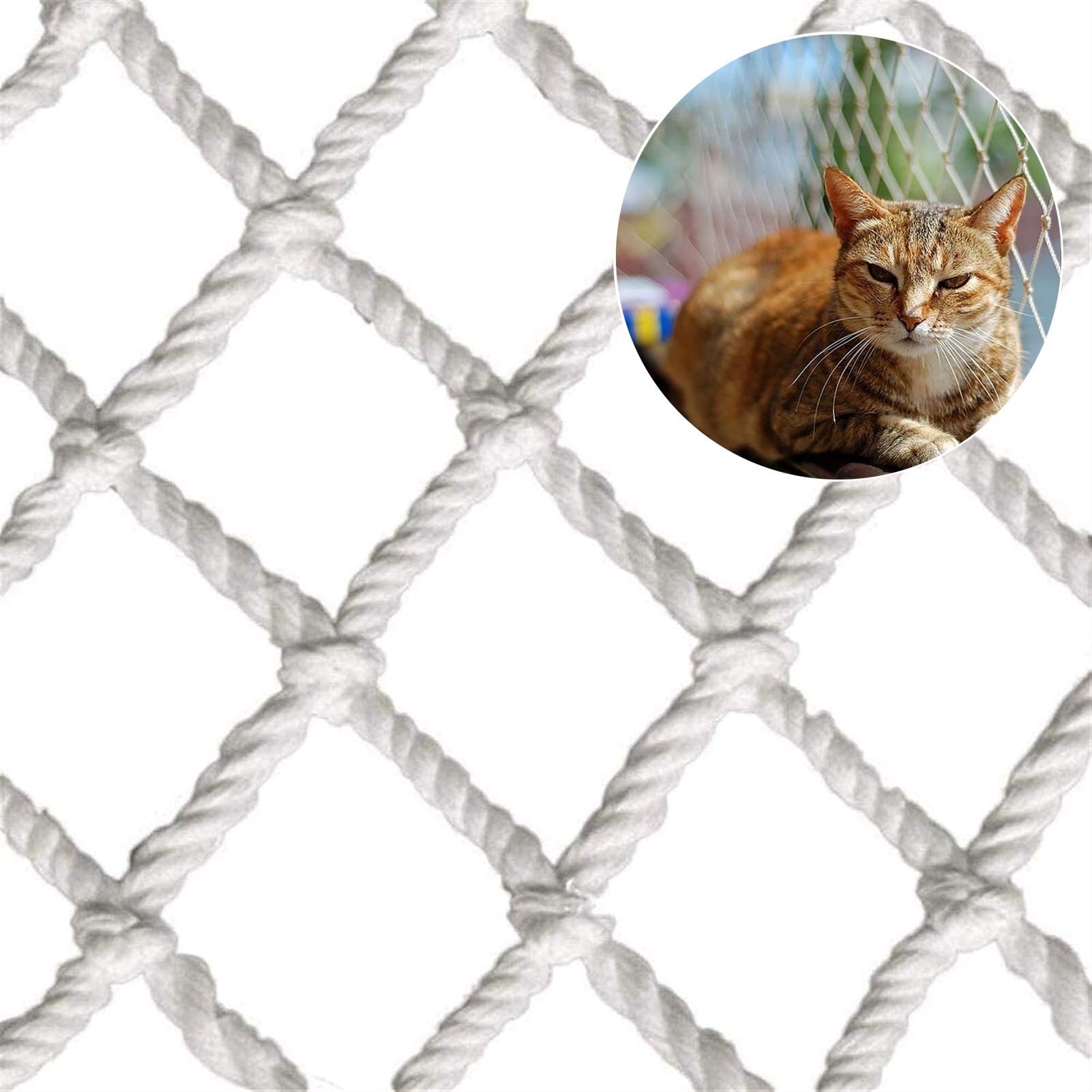 Katzenschutznetz Gitter 5cm Balkonnetz Fenster Gebäude-Sicherheits-Netz-Kinder Anti-fallende Schützende Seine Haus-Balkon-Hund-Katze Verteidigen Geländer-Treppen-Zaun Anpassbar