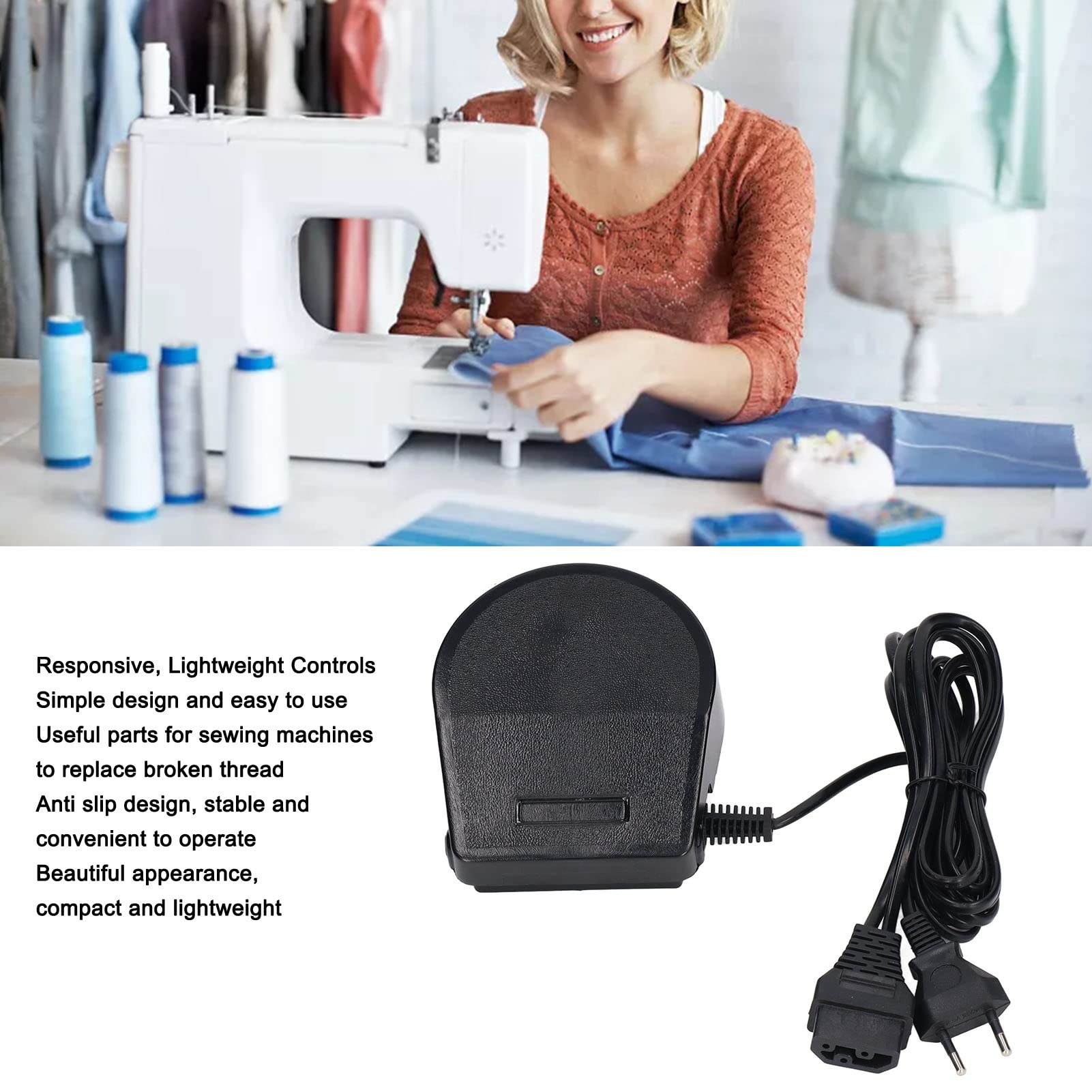 Pedale di Controllo del Pedale della Macchina da Cucire Pedale della Macchina da Cucire per Uso Domestico Pedale da Cucito Universale Multifunzionale a Forma di Ferro di Cavallo