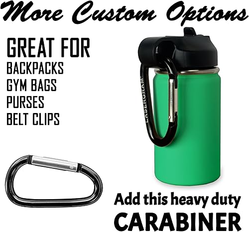 Vista 272 de LaserGram Botella de agua personalizada, palitos de lacrosse, acero inoxidable de doble pared aislada al vacío con popote superior, regalo grabado