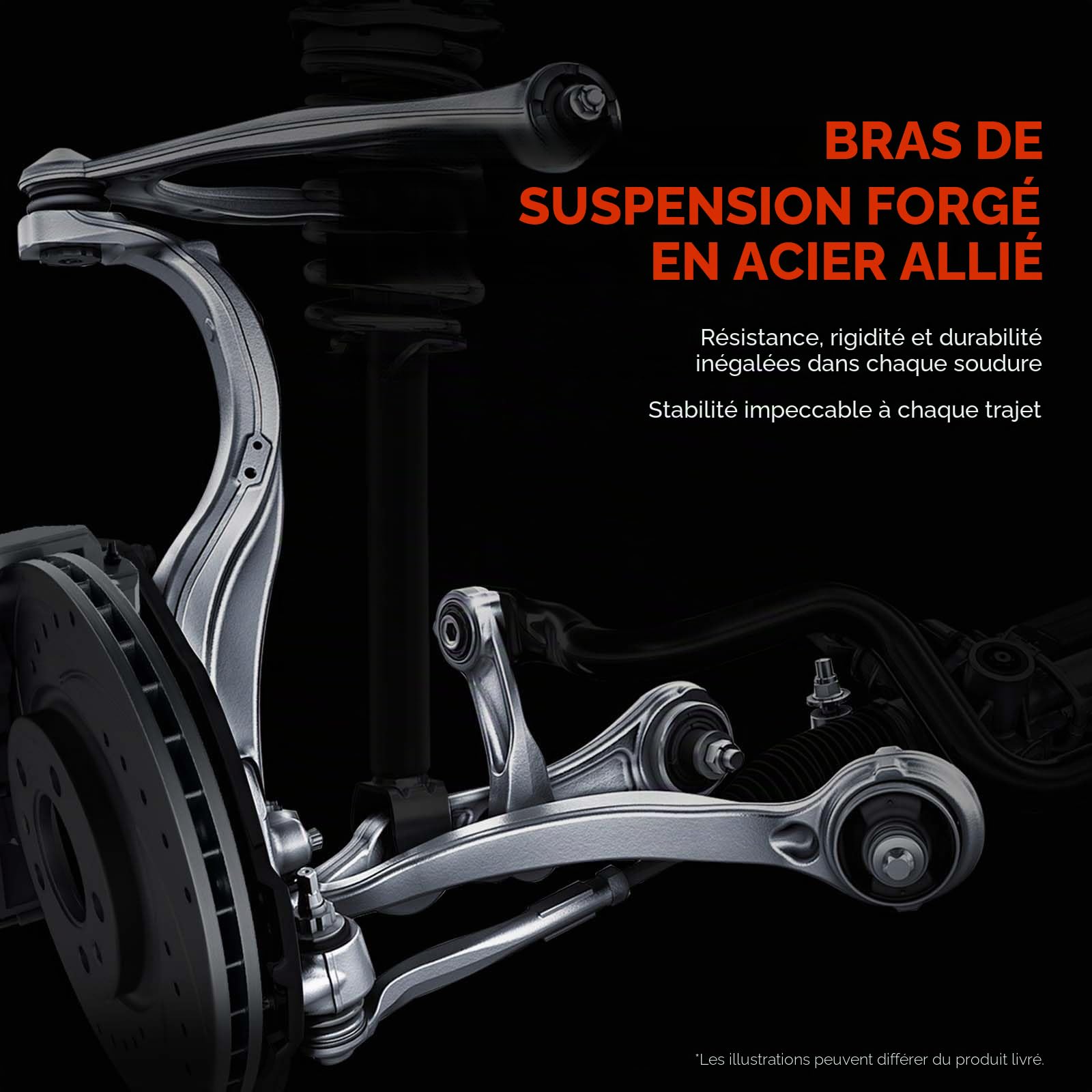 Frankberg 2 bras de suspension avant gauchedroit 3521V4, 1643189280 | Compatible avec: DS5, DS5 KF, RCZ
