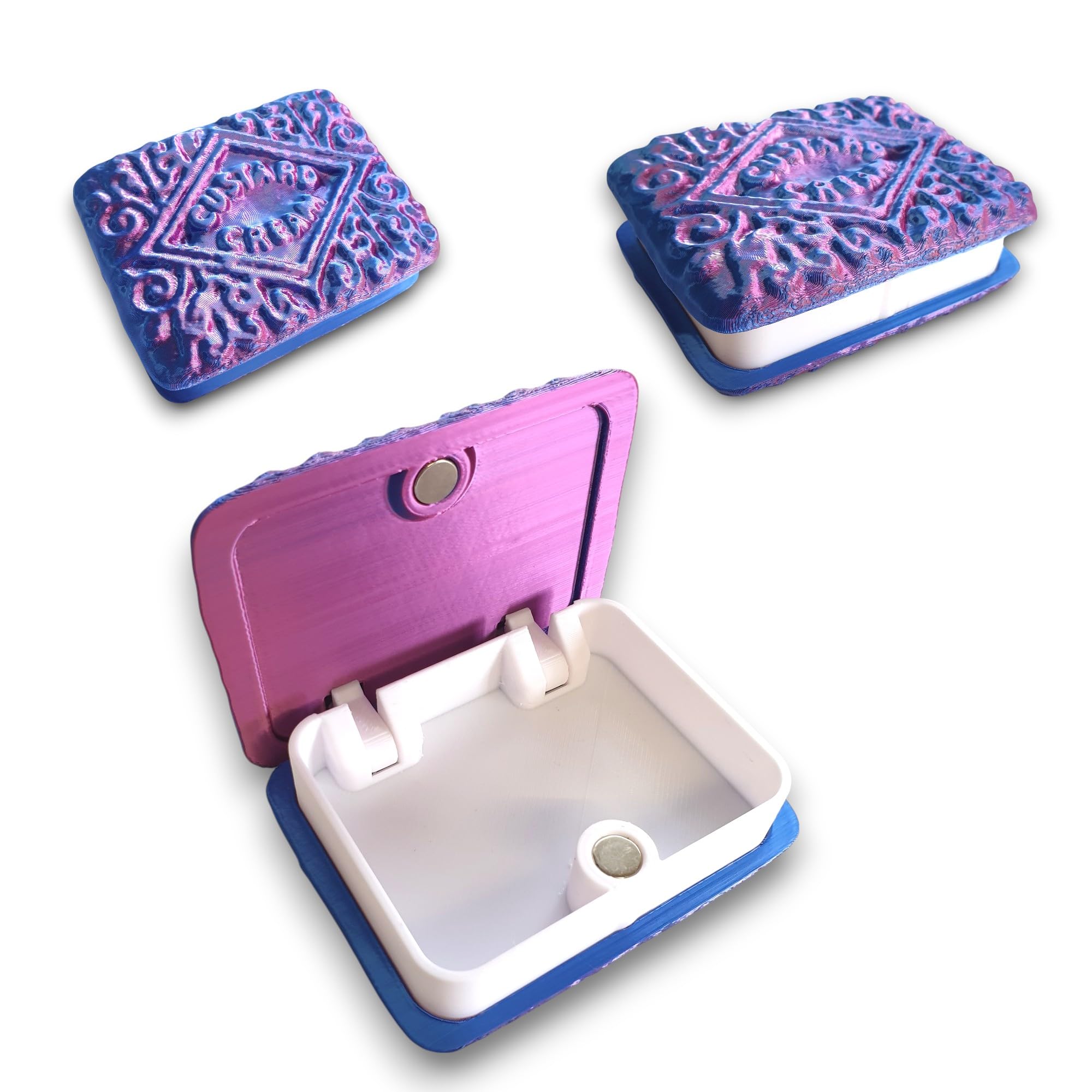 Boîte de rangement à biscuits crème imprimée en 3D pour vos bijoux et souvenirs