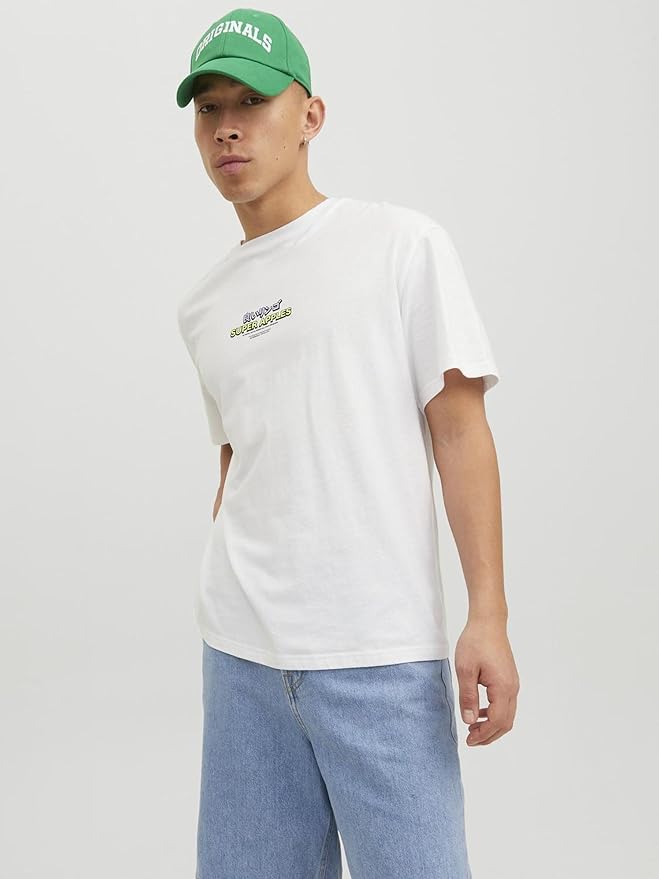 JACK & JONES Jorparallel Tee SS Crew Neck TG Pls - Camiseta Para Hombre