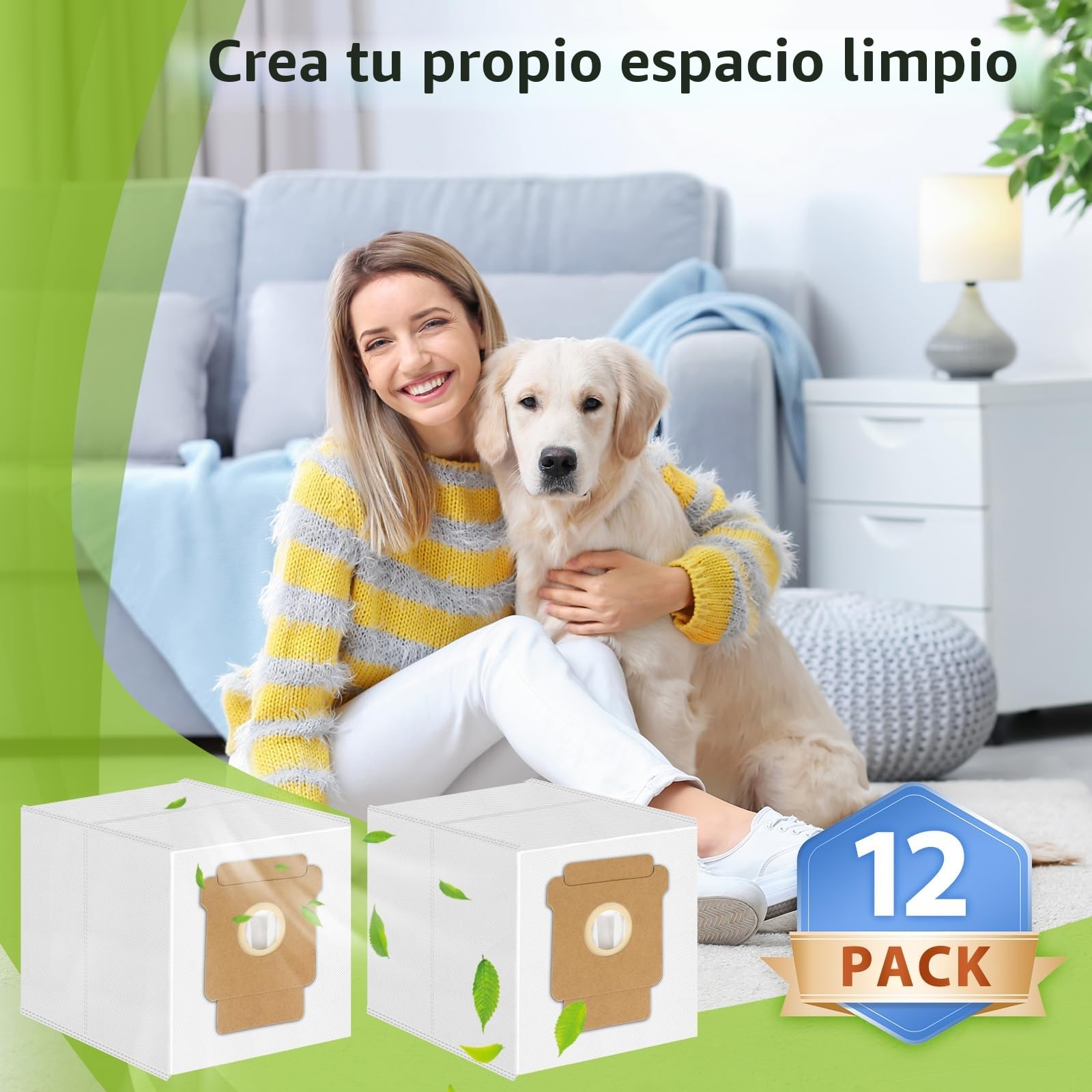 iRobot Roomba Bolsas de Aspiradora Compatibles Mini Combo Q0520 104/105 405/504/505 Max 705 Vac Clean Base Essential Serie