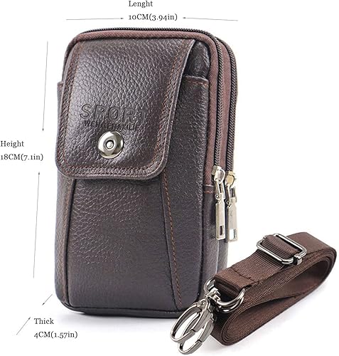 Miniatura 2 de Funda de piel para teléfono celular con clip para cinturón compatible con iPhone 13 Pro Max 12 Pro Max Samsung Galaxy Note 20 Ultra M22 A52