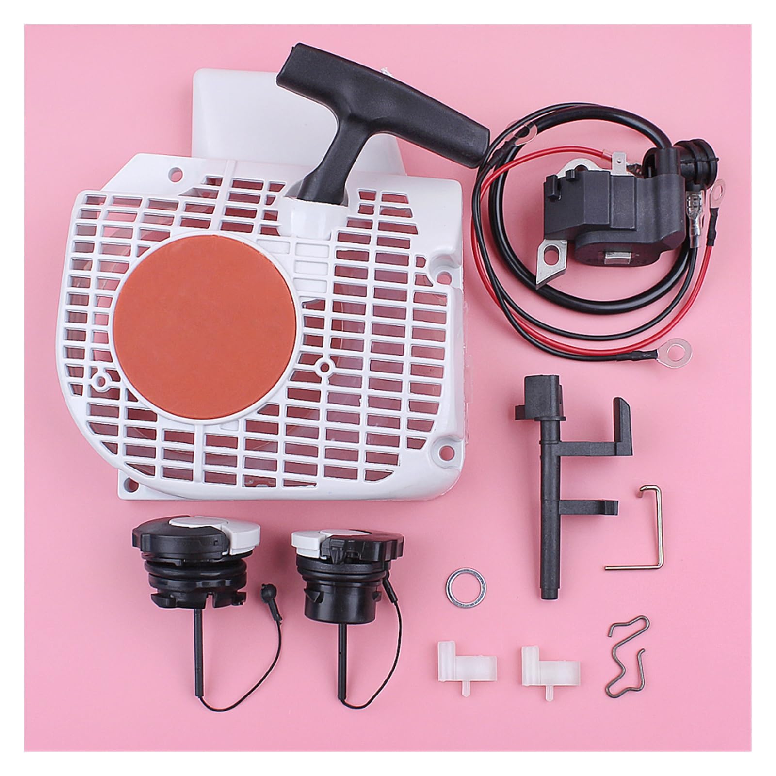 Tapa de Tanque de Aceite de Combustible de Bobina de Encendido de Arranque for Stihl MS250 025 MS230 023 MS210 021 Pieza de Repuesto de Motosierra de Eje de Interruptor