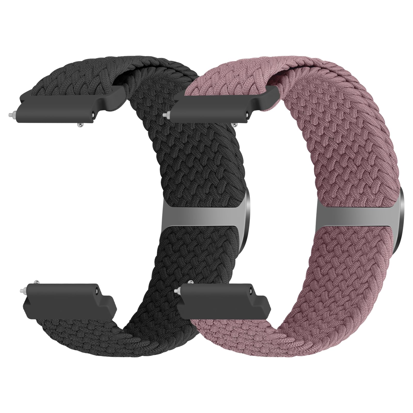 Correas trenzadas de 20mm compatibles con Amazfit GTS/GTS 2(2Mini)/GTS 3/GTS 4 Mini/Active/Active 2/Bip 3;Samsung Galaxy Watch 7/6/5 40mm 44mm, Pulsera deportiva elástica suave para mujeres y hombres.