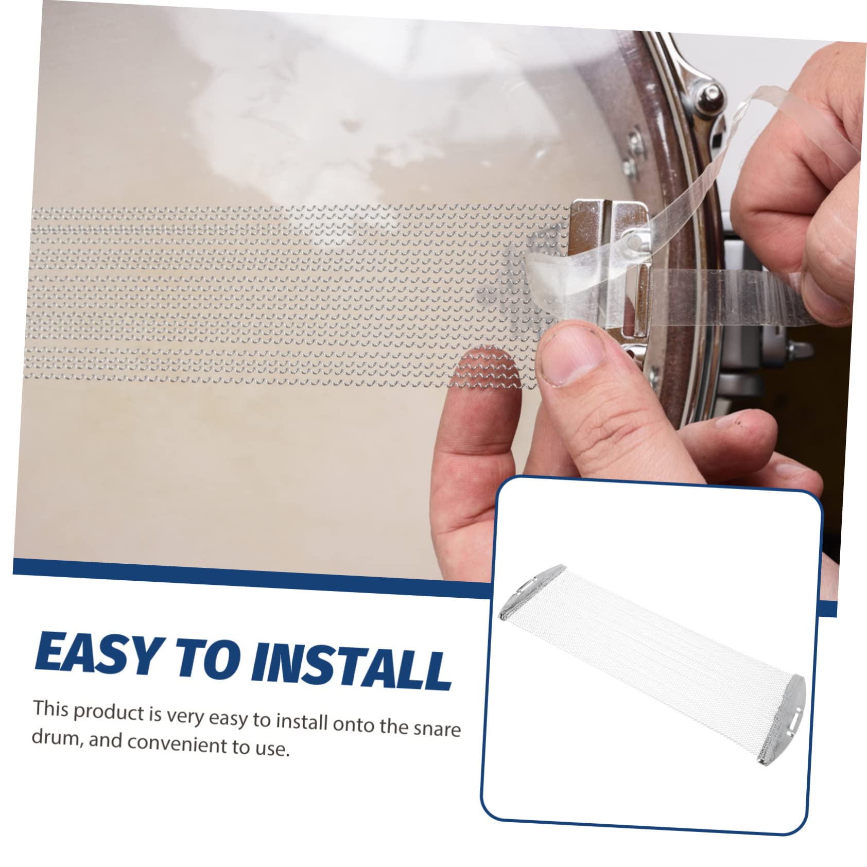 NULYLU 2pcs String Drum Band for Snare Drum Steel Wire Accessory Stainless Steel Belt Perfect Replacement