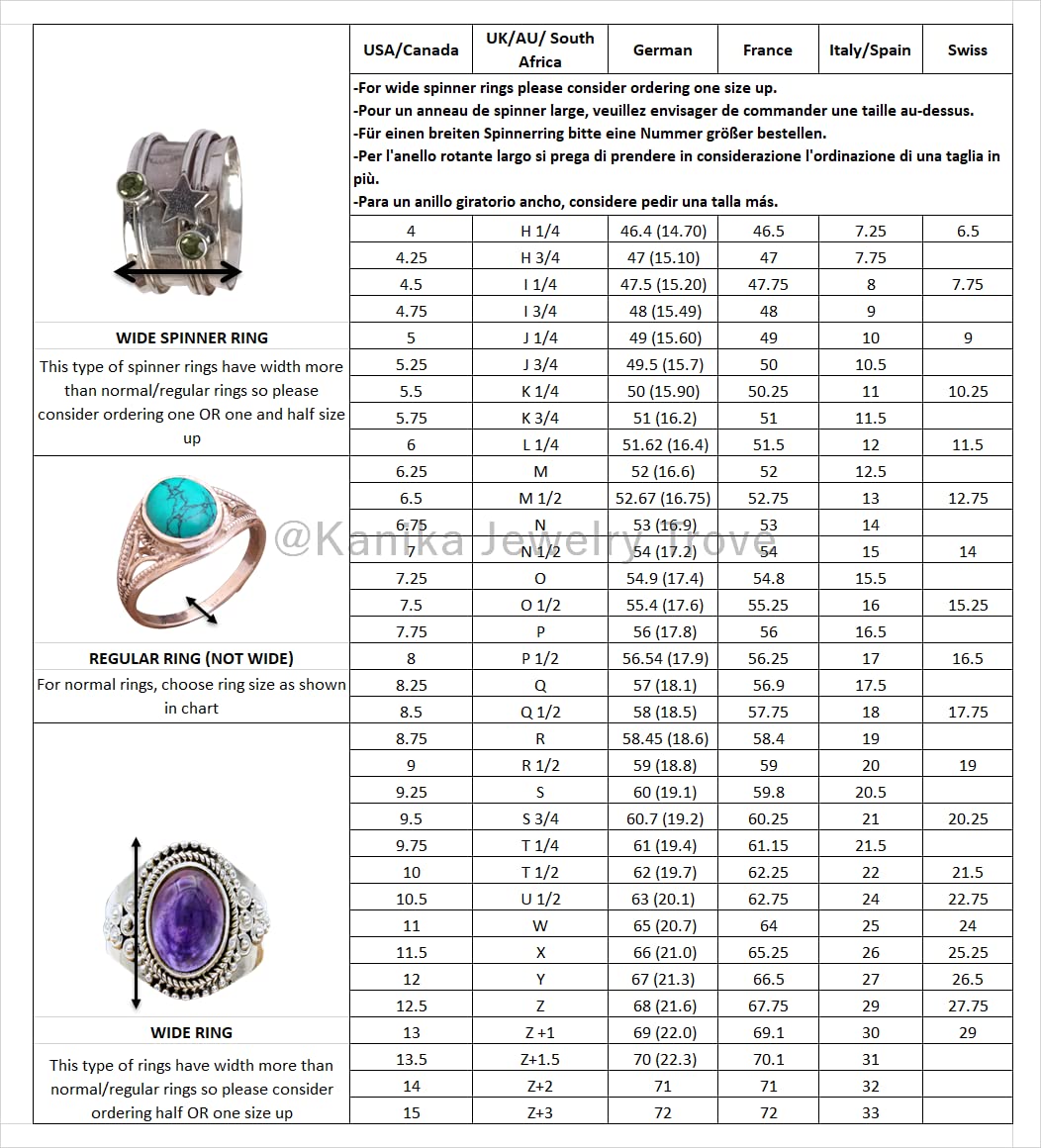 Anillos de plata de banda ancha para mujer,Spinner Band Rings, Anxiety Ring for Meditaion, 925 Sterling Silver Band, Brass and Copper Spinner Ring for Women, Gift Ring for Christmas