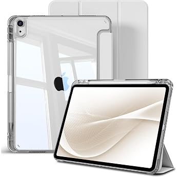 Case for iPad 11th Generation A16 2025 11 inch & iPad 10th Generation 2022 10.9 inch - Clear Slim Hard Back & TPU Frame Auto Sleep/Wake Grey
