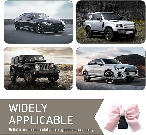 Miniatura 6 de 2 ganchos para reposacabezas de asiento trasero de automóvil, elegante y lindo gancho para reposacabezas de lazo para bolsos, bolsos, ropa,