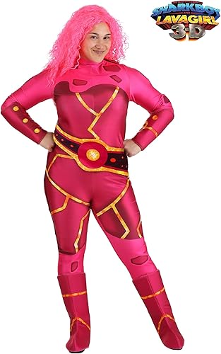 Miniatura 2 de Lava Girl Halloween Costume For Women Officially Licensed Outfit With Jumpsuit, Gauntlets, And Shoe Covers