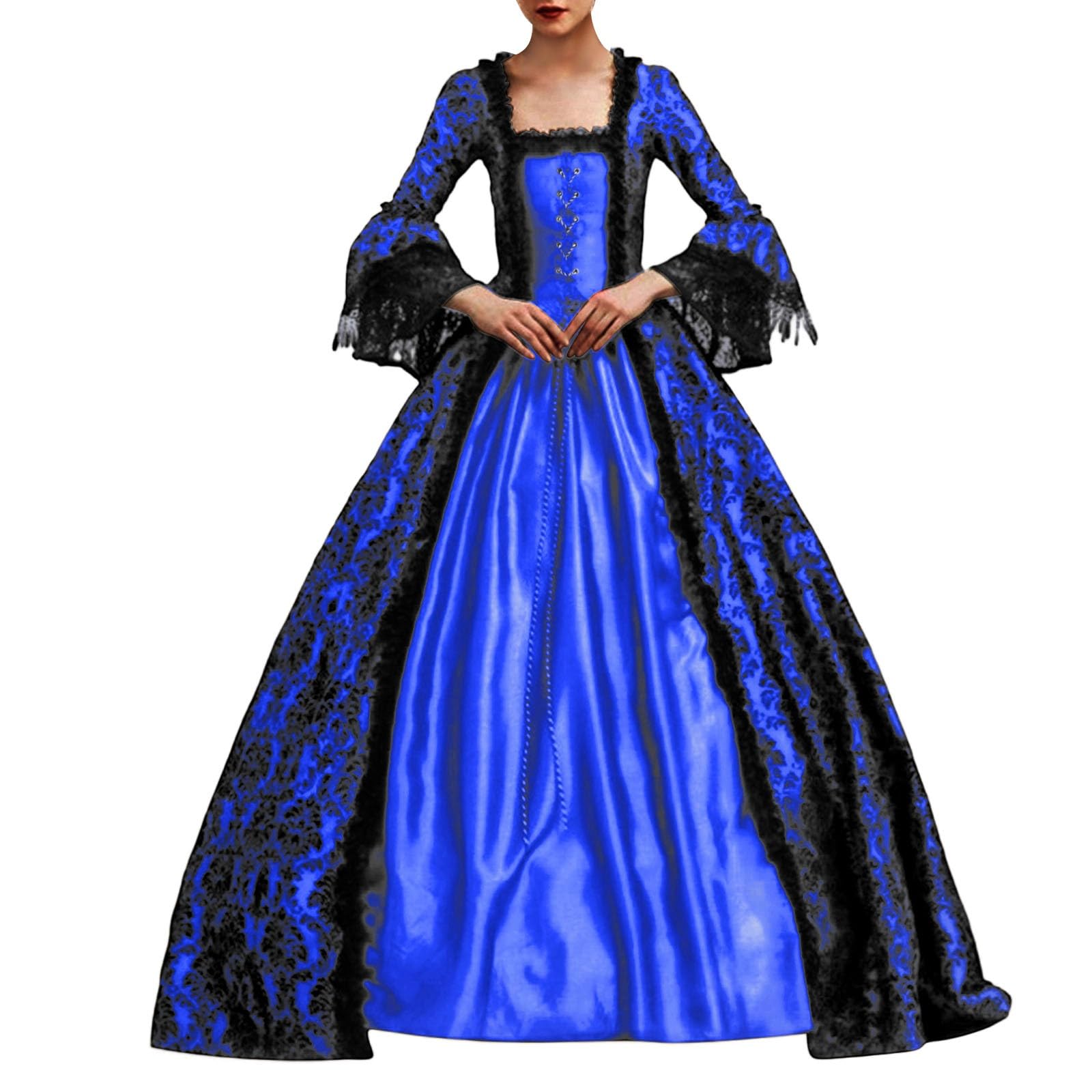 Disfraz de Halloween barroco para adulto, renacentista para mujer, vestido victoriano, princesa gótica, carnaval, noche noble A74