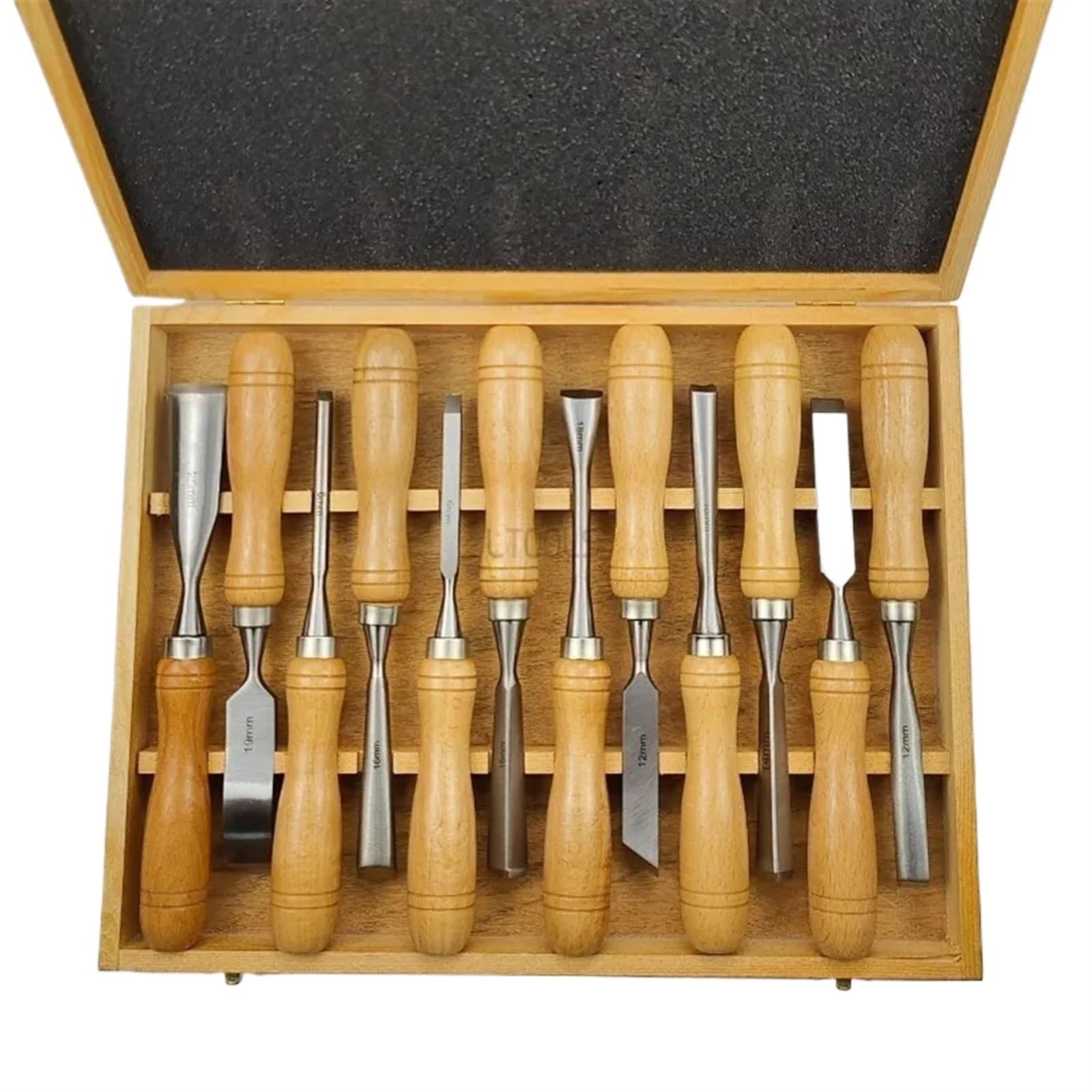 12 unid/Set Kit de cincel for Tallado de carpintería, Herramientas Profesionales de cincel de Cuchilla de Grabado de Madera, carpintería, Cortador escultórico de precisión DIY