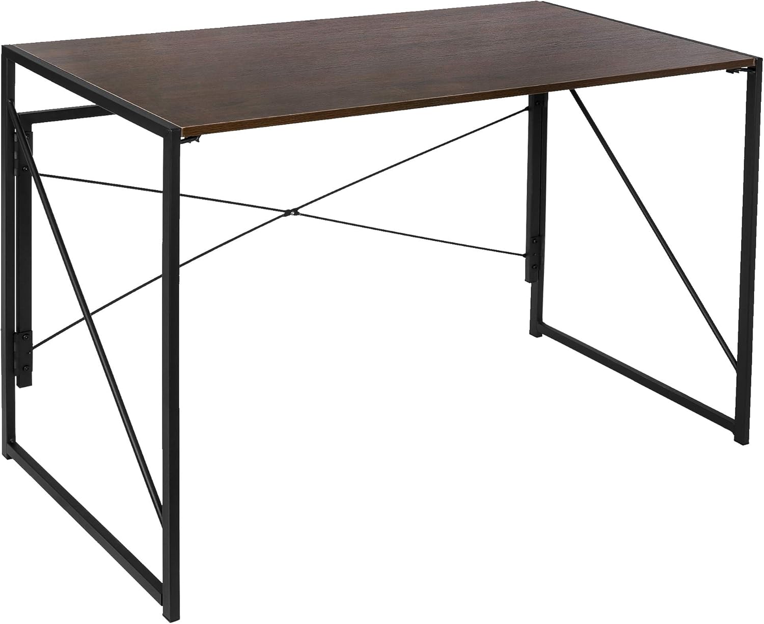 Folding Computer Desk Writing Table Study Work Station Portable Notebook PC Laptop Standing Desk Home Office, Espresso