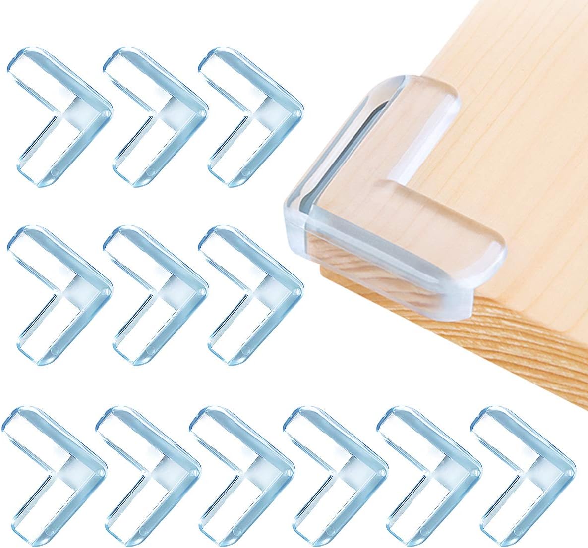 Corner Protectors for Kids, 20pcs Safety Corner Protectors Guards Clear Baby Proofing Corners Furniture Glass Table Corner Protection for Child with Strong Adhesive (L Shape)