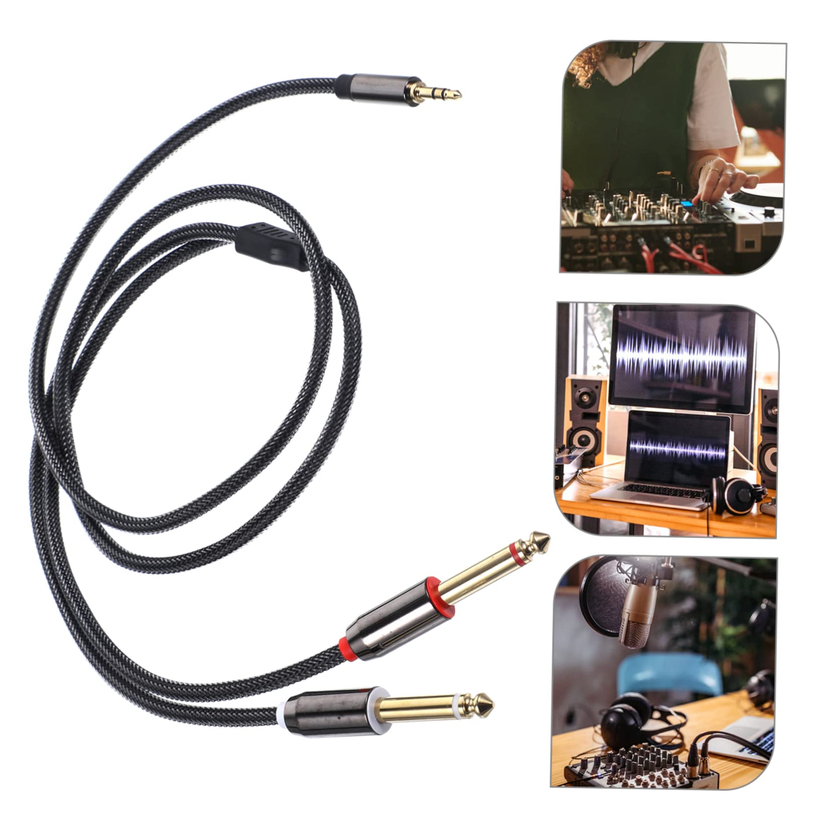 Gatuida 3pezzi Cavo Audio Adattatore Splitter Per Stereo e Mono Compatibile Con Laptop Smartphone Altoparlanti e Mixer Audio Connessione Stabile e Bassa Impedenza Placcato Per Qualità