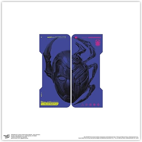 Trends International Gallery Pops DC Comics Blue Beetle - Póster de pared de biotecnología alienígena, 12 x 12 pulgadas, versión sin marco