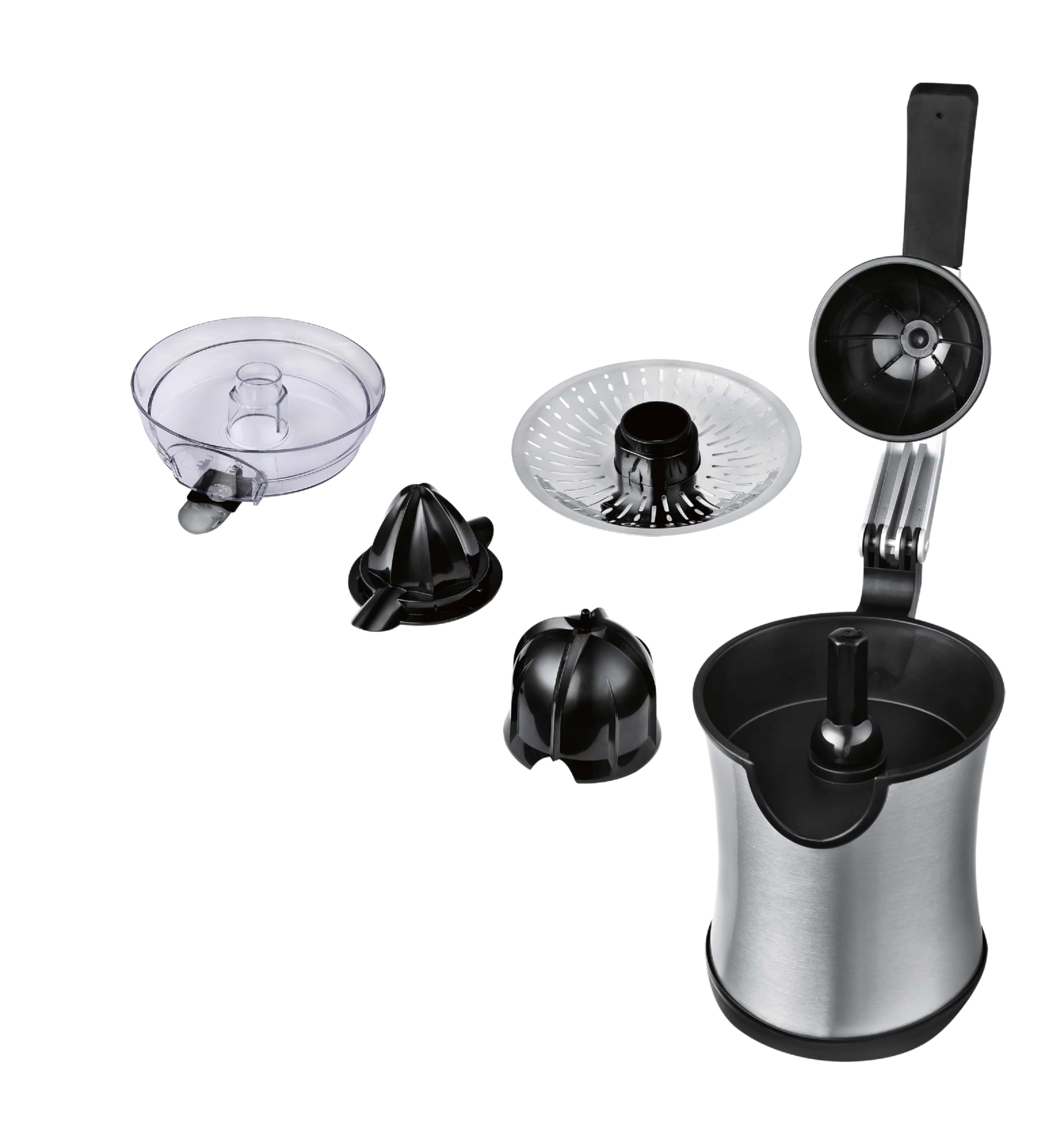 Tarrington House exprimidor electrico CJ1621S, 600 ml, brazo articulado, antigoteo, plateado