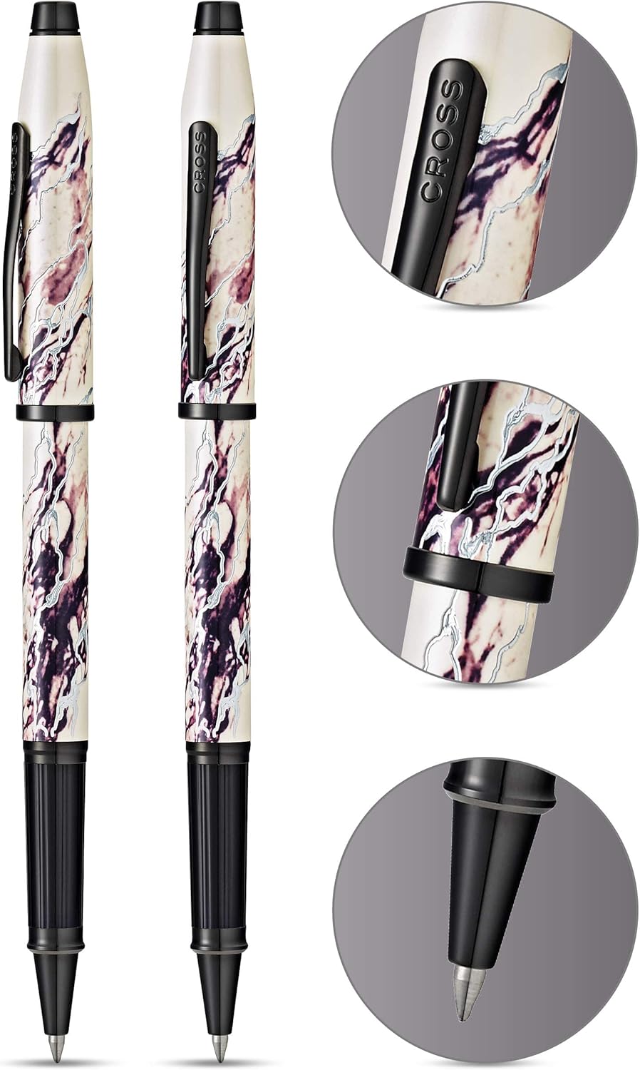 Cross Wanderlust Refillable Rollerball Pen Presented in a Luxury Gift Box - Medium Point, Black Ink,