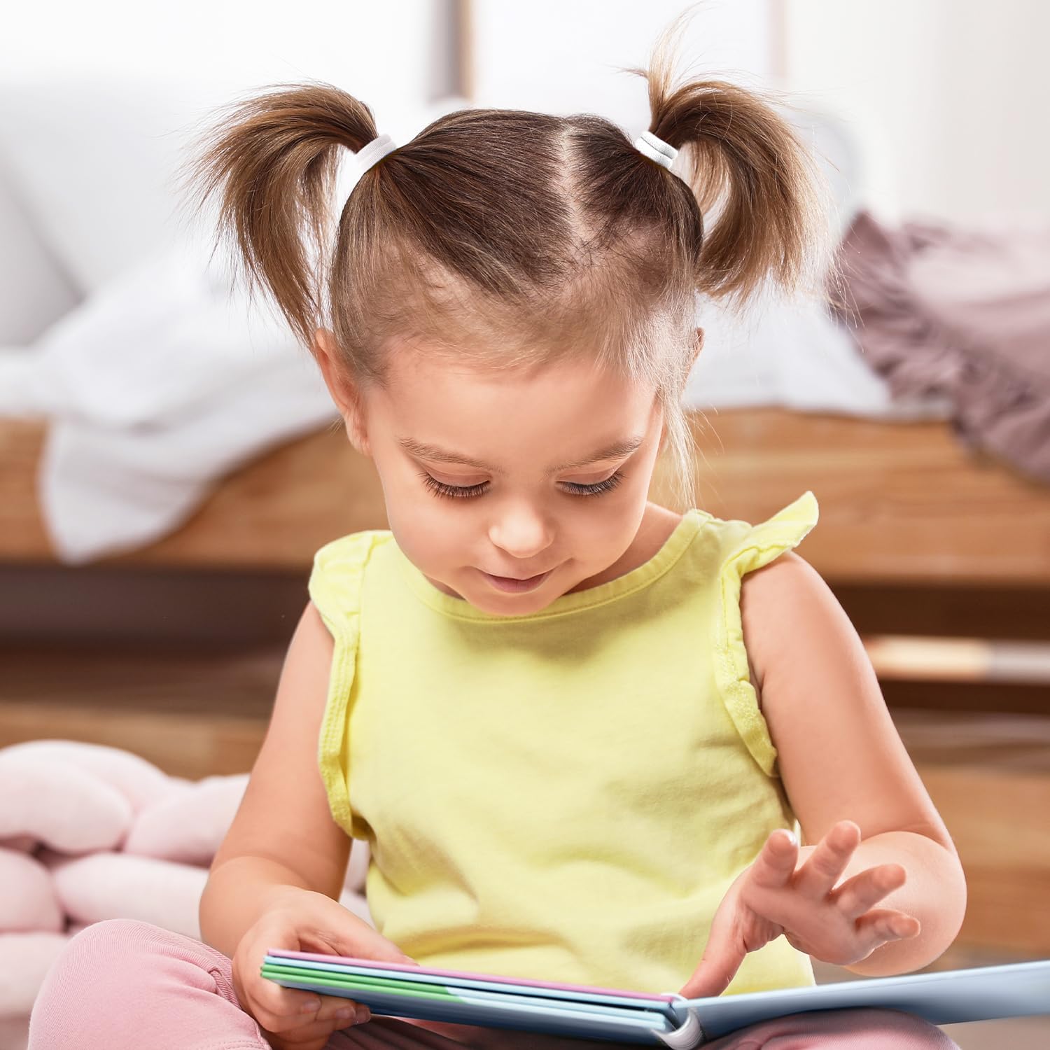 100 Élastiques à Cheveux pour Bébés, Blancs | Accessoires Cheveux Filles, Nourrissons, Enfants