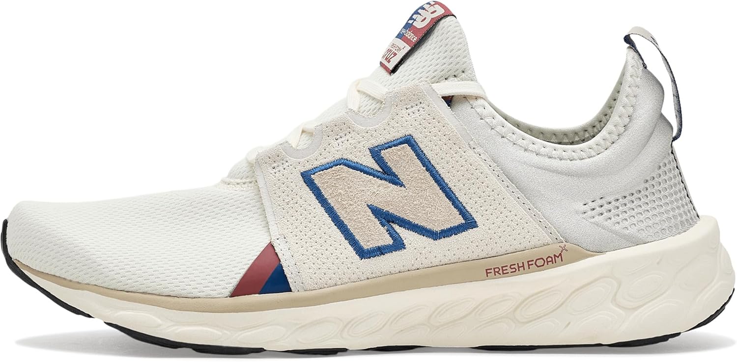New Balance Men's Fresh Foam X Cruz V3 Running Shoe, Sea Salt/Timberwolf, 10 W