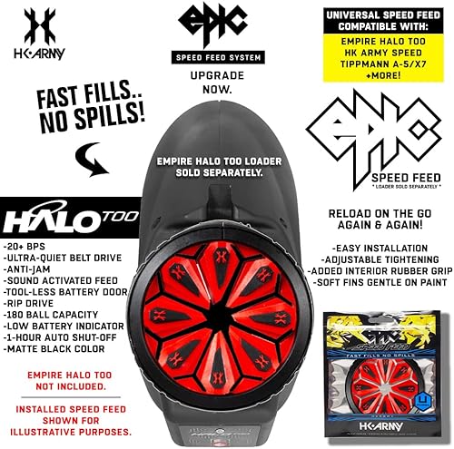 Miniatura 12 de HK Army Universal Epic Speed Feed Paintball Cargador Tolva Accesorio para Halo/Invertir también, Pinokio, Velocidad, A5, X7