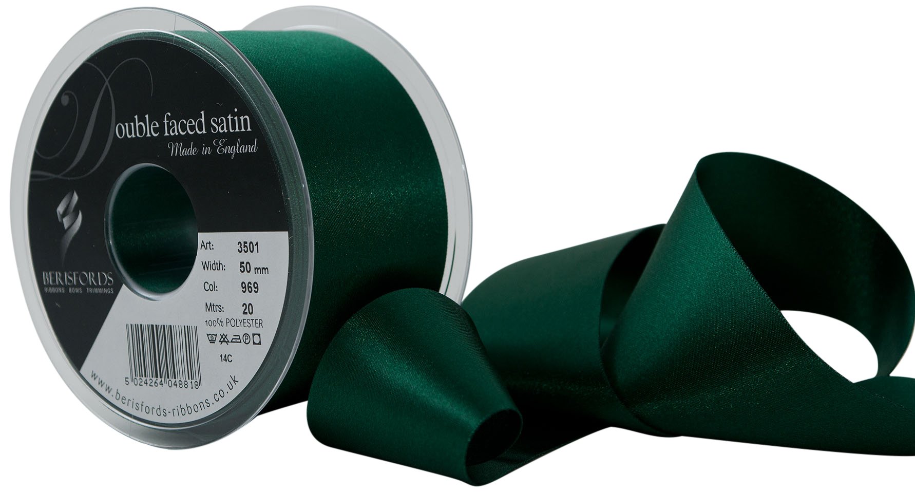 Berisfords Ribbon, Forest, 50 mm