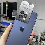 TENOC Protecteur d'objectif pour caméra iPhone 14 & iPhone 14 Plus, 9H Couverture d'écran de caméra en verre trempé, anneau individuel en métal noir