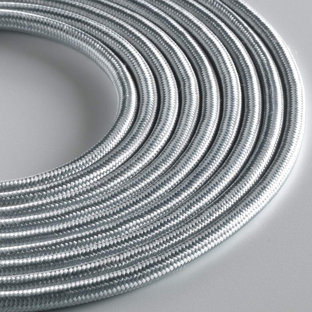 Klartext, Light Round Textile Cable for Lighting 3 x 0.75 mm, Glossy White