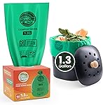 Compost Bags 1.3 Gallon,100 Count,Compostable Small Trash Bags for Kitchen Countertop Compost Bin 0.75, 1,1.2, 1.3Gallon,ASTM D6400, US BPI and Europe OK compost HOME certified