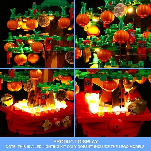 Miniatura 4 de VONADO Kit de luz LED para Lego Money Tree 40648 sin modelo kit de iluminación Buliding compatible con Lego 40648 kit de luz creativo DIY