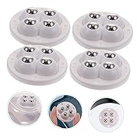 Vista 5 de VILLCASE 4 unidades de contenedores de almacenamiento autoadhesivos para juguetes, cubo de almacenamiento de metal, mini basurero, ruedas de alta