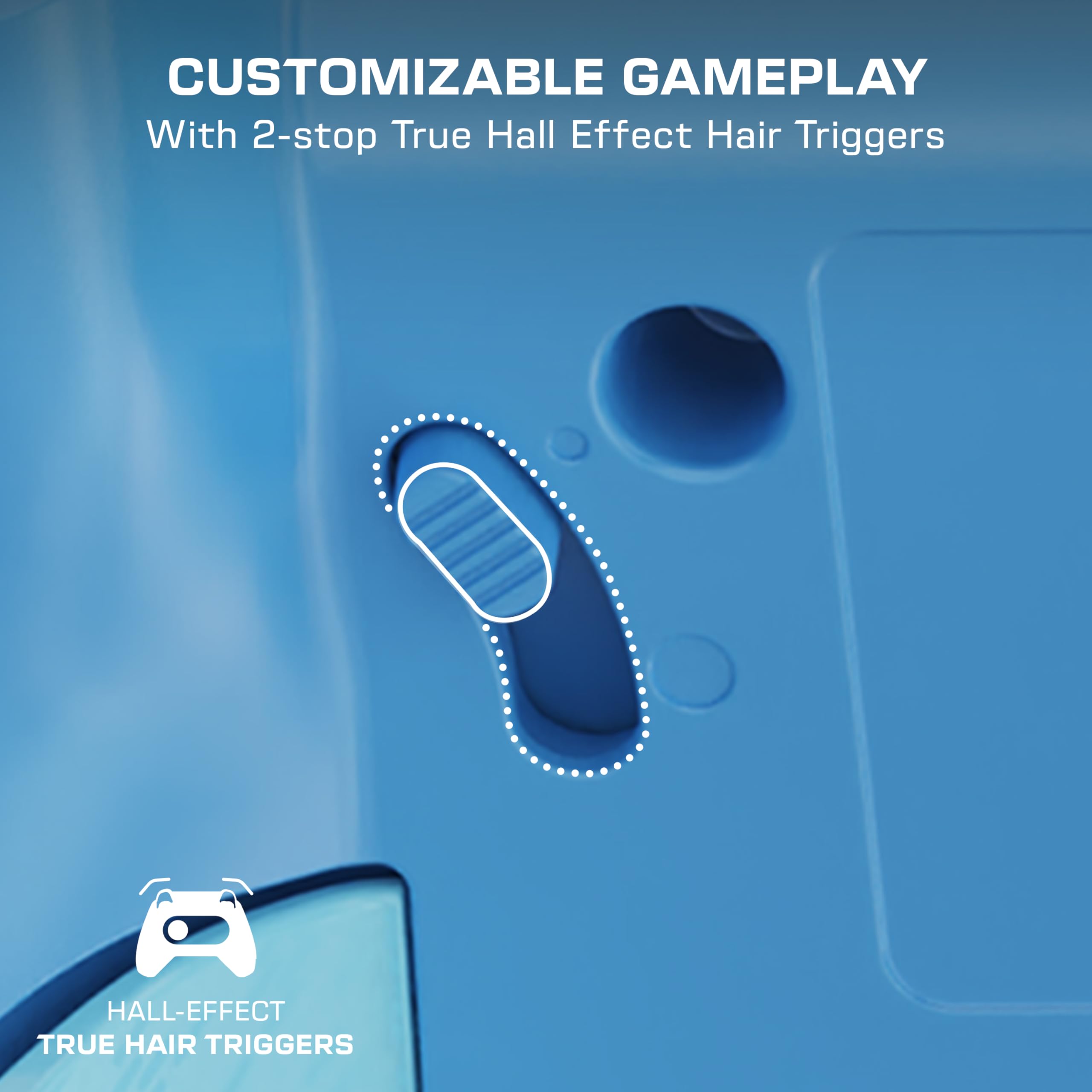 Turtle Beach Rematch Advanced Wired Gaming Controller for Xbox & PC – Powered Glow, Remappable Buttons, Hall-Effect Hair Triggers, 8ft Cable, Officially Licensed by Xbox – Blue Kitsune - 5